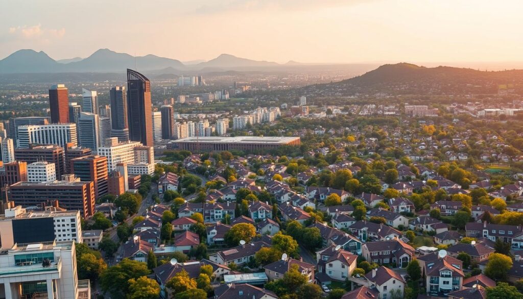 A comprehensive cityscape of Sandton, South Africa, showcasing the extensive DStv Explora installation service coverage. The foreground features the iconic Sandton skyline, with modern high-rise buildings and sleek skyscrapers. In the middle ground, residential neighborhoods are dotted with satellite dishes atop homes, indicating the widespread availability of DStv Explora services. The background depicts the lush, verdant suburbs surrounding Sandton, with a warm, golden-hour lighting that casts a welcoming glow over the entire scene. The image conveys a sense of connectivity, convenience, and the seamless integration of DStv Explora's comprehensive service coverage within the vibrant, cosmopolitan Sandton area. A comprehensive cityscape of Sandton, South Africa, showcasing the extensive DStv Explora installation service coverage. The foreground features the iconic Sandton skyline, with modern high-rise buildings and sleek skyscrapers. In the middle ground, residential neighborhoods are dotted with satellite dishes atop homes, indicating the widespread availability of DStv Explora services. The background depicts the lush, verdant suburbs surrounding Sandton, with a warm, golden-hour lighting that casts a welcoming glow over the entire scene. The image conveys a sense of connectivity, convenience, and the seamless integration of DStv Explora's comprehensive service coverage within the vibrant, cosmopolitan Sandton area.