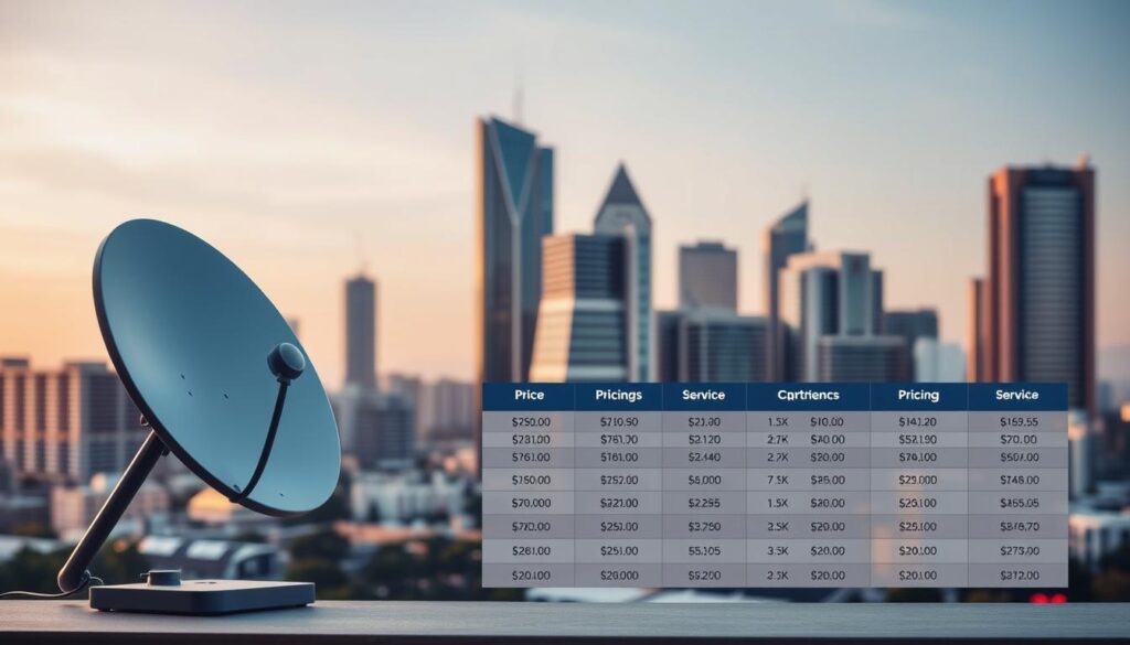 A detailed technical price guide for DStv signal repair services in Sandton, South Africa. A well-organized layout with a clean, professional appearance. The foreground features a prominent DStv satellite dish icon and various repair service icons. The middle ground showcases a neatly arranged price table with clear pricing details. The background depicts the iconic Sandton skyline with modern high-rise buildings, creating a metropolitan atmosphere. Soft lighting and a slightly muted color palette convey a sense of authority and trustworthiness. The overall composition is visually balanced and easily digestible, making it an effective informational resource. A detailed technical price guide for DStv signal repair services in Sandton, South Africa. A well-organized layout with a clean, professional appearance. The foreground features a prominent DStv satellite dish icon and various repair service icons. The middle ground showcases a neatly arranged price table with clear pricing details. The background depicts the iconic Sandton skyline with modern high-rise buildings, creating a metropolitan atmosphere. Soft lighting and a slightly muted color palette convey a sense of authority and trustworthiness. The overall composition is visually balanced and easily digestible, making it an effective informational resource.