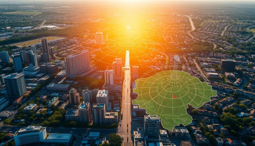 A high-resolution, aerial view of Sandton, showcasing the comprehensive coverage of DSTV signal across the cityscape. The image depicts the urban landscape with a mix of modern skyscrapers, residential areas, and lush greenery. Sunlight casts a warm glow, highlighting the interconnected network of satellite dishes and transmission towers that ensure reliable DSTV service throughout the region. In the foreground, a detailed map overlay illustrates the reach of the DSTV network, color-coded to indicate signal strength and quality. The mid-ground features busy streets and bustling neighborhoods, while the background reveals the expansive suburbs surrounding the commercial hub of Sandton. The overall composition conveys a sense of technological integration, seamless connectivity, and the reliable, comprehensive nature of the DSTV service coverage in this area. A high-resolution, aerial view of Sandton, showcasing the comprehensive coverage of DSTV signal across the cityscape. The image depicts the urban landscape with a mix of modern skyscrapers, residential areas, and lush greenery. Sunlight casts a warm glow, highlighting the interconnected network of satellite dishes and transmission towers that ensure reliable DSTV service throughout the region. In the foreground, a detailed map overlay illustrates the reach of the DSTV network, color-coded to indicate signal strength and quality. The mid-ground features busy streets and bustling neighborhoods, while the background reveals the expansive suburbs surrounding the commercial hub of Sandton. The overall composition conveys a sense of technological integration, seamless connectivity, and the reliable, comprehensive nature of the DSTV service coverage in this area.
