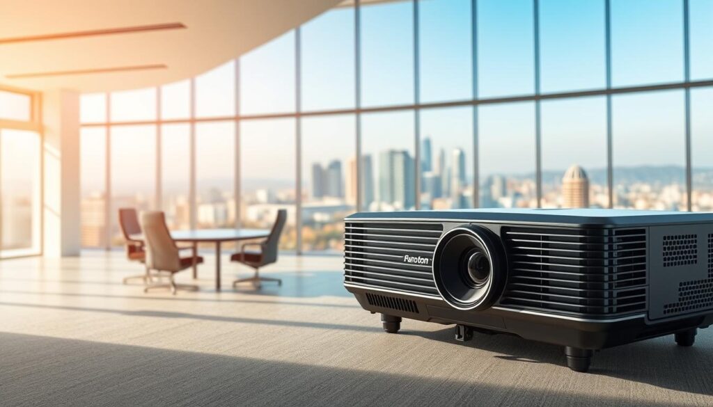 A large, state-of-the-art commercial projector prominently displayed in the foreground, showcasing its advanced features and sleek design. In the middle ground, a spacious modern office setting with clean lines and abundant natural light, representing the Sandton business landscape. The background gently fades into a panoramic view of the Sandton skyline, capturing the vibrant and bustling commercial hub. The lighting is crisp and evenly distributed, highlighting the projector's capabilities and the professional environment. The overall composition conveys a sense of technological innovation, efficiency, and the comprehensive coverage of Sandton's commercial projector solutions. A large, state-of-the-art commercial projector prominently displayed in the foreground, showcasing its advanced features and sleek design. In the middle ground, a spacious modern office setting with clean lines and abundant natural light, representing the Sandton business landscape. The background gently fades into a panoramic view of the Sandton skyline, capturing the vibrant and bustling commercial hub. The lighting is crisp and evenly distributed, highlighting the projector's capabilities and the professional environment. The overall composition conveys a sense of technological innovation, efficiency, and the comprehensive coverage of Sandton's commercial projector solutions.