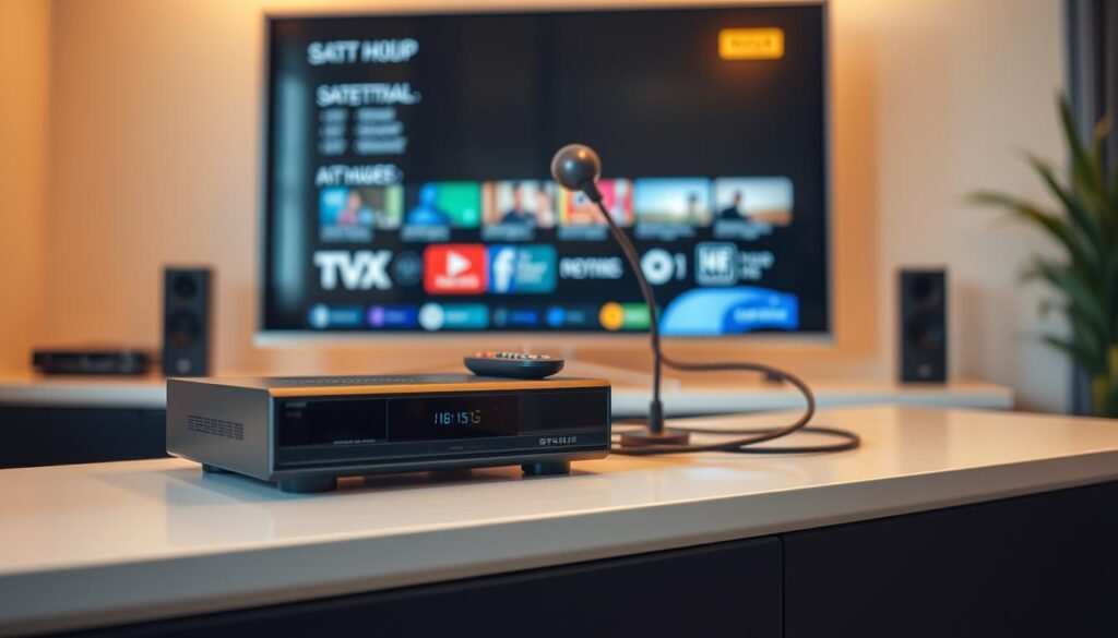 A neatly arranged DStv Explora setup sits atop a sleek entertainment unit after a successful relocation. The set-top box and accompanying remote control are meticulously placed, ready for seamless connectivity. Soft ambient lighting gently illuminates the scene, creating a warm and inviting atmosphere. The TV screen stands tall, its display promising a world of entertainment at the viewer's fingertips. Carefully arranged cables run discreetly behind the unit, maintaining a clean and organized aesthetic. The entire setup exudes a sense of professionalism and attention to detail, reflecting the high-quality service of a DStv installer. This image perfectly encapsulates the specialized moving services offered for a wide range of property types. A neatly arranged DStv Explora setup sits atop a sleek entertainment unit after a successful relocation. The set-top box and accompanying remote control are meticulously placed, ready for seamless connectivity. Soft ambient lighting gently illuminates the scene, creating a warm and inviting atmosphere. The TV screen stands tall, its display promising a world of entertainment at the viewer's fingertips. Carefully arranged cables run discreetly behind the unit, maintaining a clean and organized aesthetic. The entire setup exudes a sense of professionalism and attention to detail, reflecting the high-quality service of a DStv installer. This image perfectly encapsulates the specialized moving services offered for a wide range of property types.