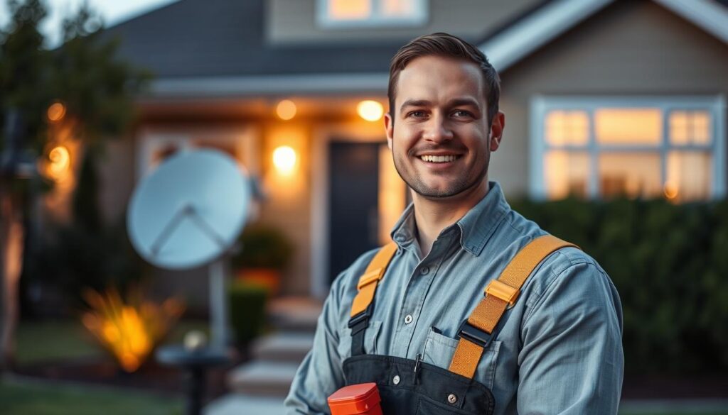 A professional DStv technician in a collared shirt and toolbelt stands confidently in front of a modern, well-lit Atholl home, ready to provide expert DStv installation and repair services. The technician's expression is friendly and reassuring, conveying a sense of competence and customer-focused service. The scene is captured with a shallow depth of field, placing the technician in sharp focus while softening the details of the residential backdrop. Warm, natural lighting illuminates the technician, creating a welcoming atmosphere. The overall composition and styling evoke a sense of professionalism, reliability, and the technician's role as a trusted local expert. A professional DStv technician in a collared shirt and toolbelt stands confidently in front of a modern, well-lit Atholl home, ready to provide expert DStv installation and repair services. The technician's expression is friendly and reassuring, conveying a sense of competence and customer-focused service. The scene is captured with a shallow depth of field, placing the technician in sharp focus while softening the details of the residential backdrop. Warm, natural lighting illuminates the technician, creating a welcoming atmosphere. The overall composition and styling evoke a sense of professionalism, reliability, and the technician's role as a trusted local expert.